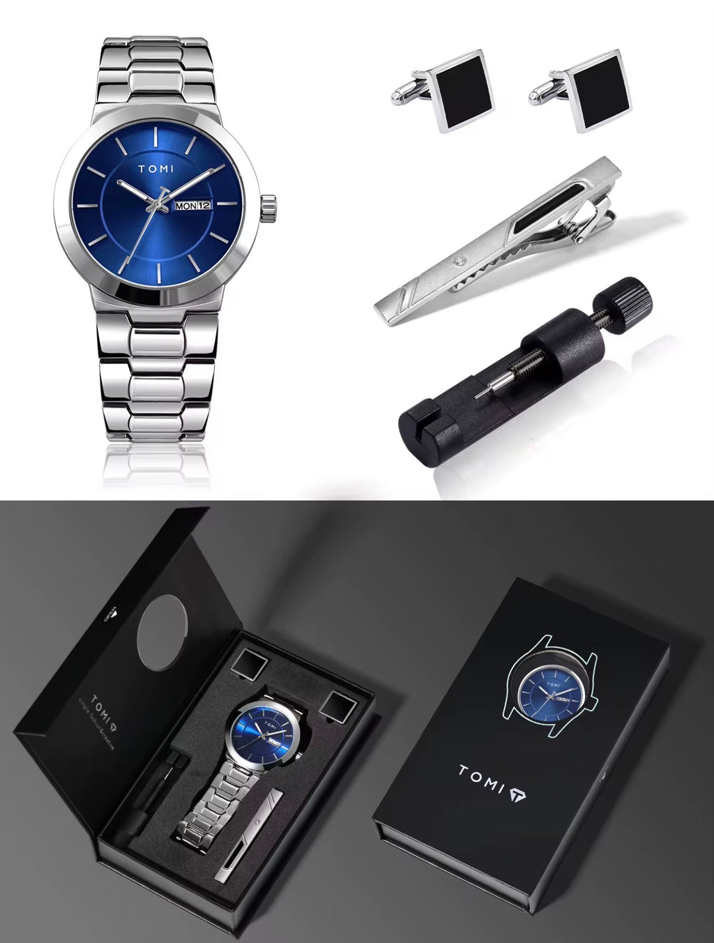 Montre TOMI T303 – Montre de luxe pour homme (Plusieurs couleurs)